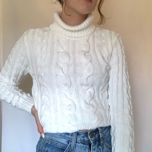 White Turtleneck Sweater